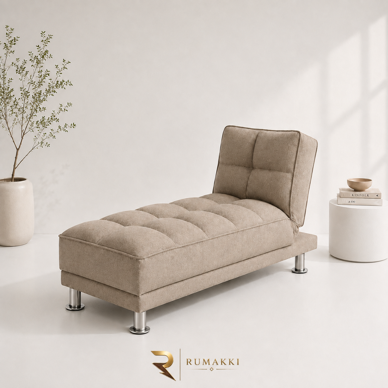 Sofa Bed Single Minimalis Premium - Mocca