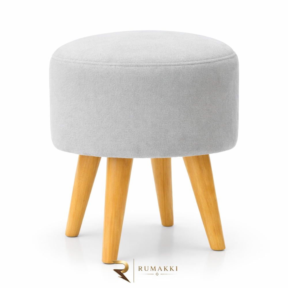 Stool Bulat- Abu Sofa Stool Bulat Minimalis